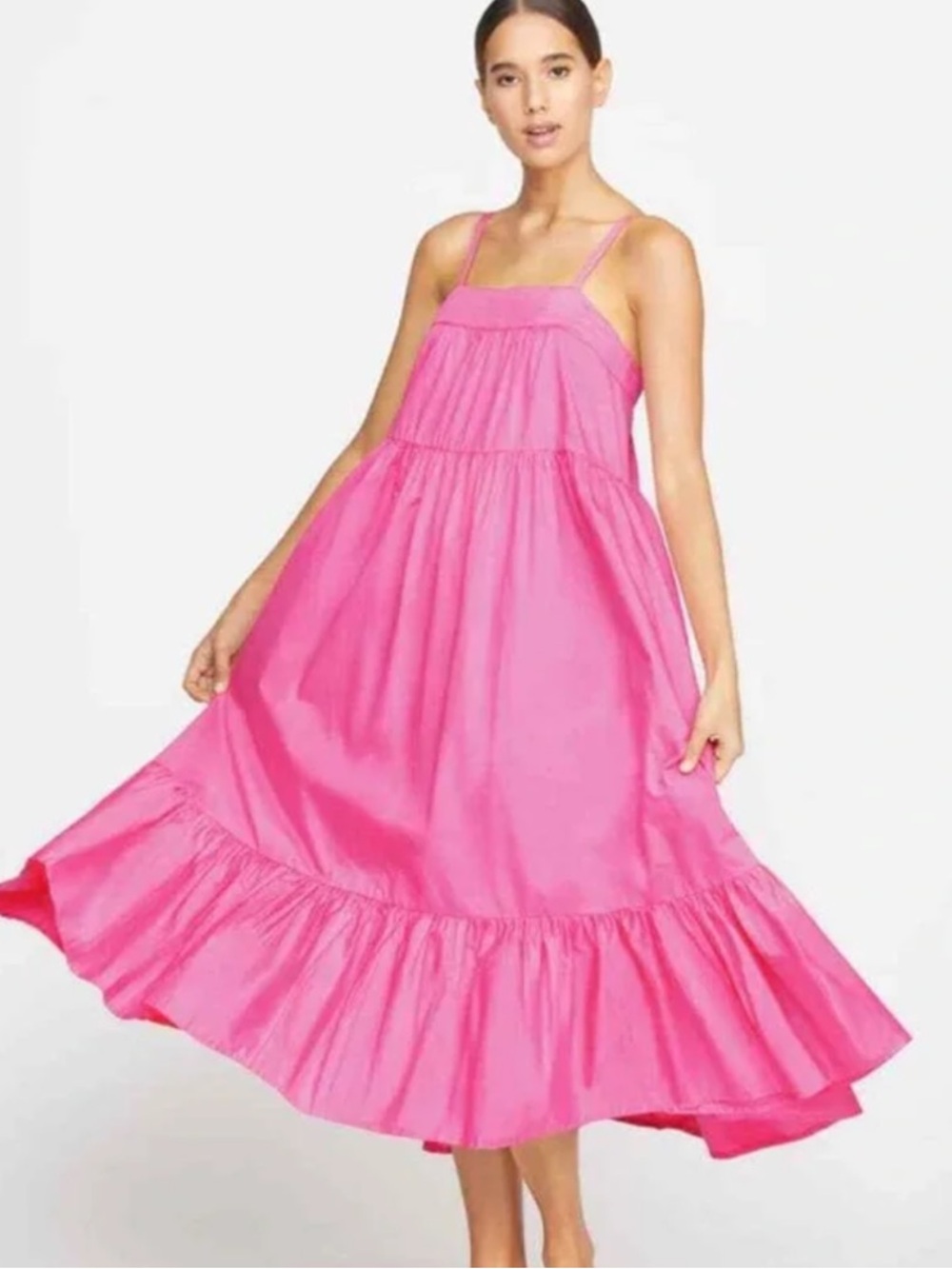 Mikoh Sakura Cotton Midi Dress Pink Size Medium 2